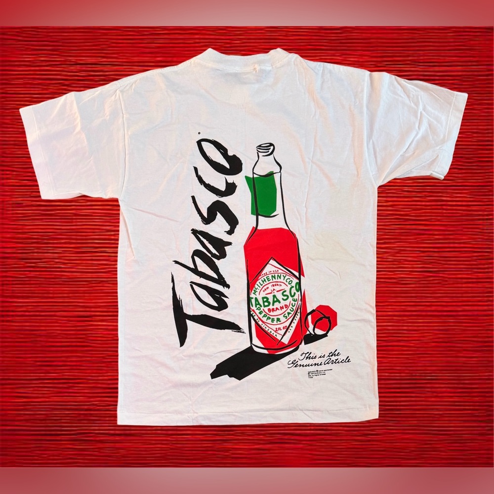 VTG 1994 Tabasco Deadstock Single Stitch T Shirt Signal Louisiana Medium
